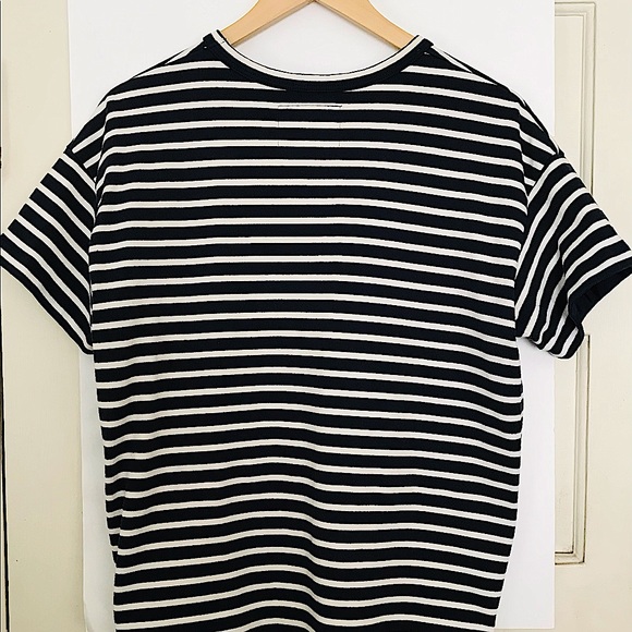 Sacai Dixie Stripe Tee with Side Zippers - Picture 11 of 12